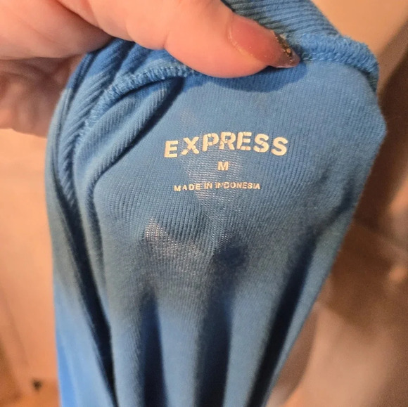 Express women casual blue blouse top - Picture 8 of 9